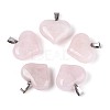 Natural Rose Quartz Pendants G-N361-01P-04-1