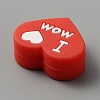 Heart with Word I Love Dad Silicone Beads LS-SIL-WH0001-61A-2