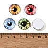 Printed Transparent Glass Cabochons GL-CBAA22A-10-3