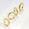 Brass Crushed Ice Pattern Finger Rings FS-WG1F485-02-3