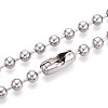Non-Tarnish 304 Stainless Steel Ball Chain Necklaces for Women NJEW-G135-01B-P-2
