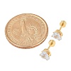 Heart Glass Ear Fake Plugs EJEW-H105-25G-D-6