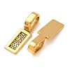 Tibetan Style Alloy Glue-on Flat Pad Bails TIBE-4710-AG-RS-2