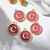 Golden Plated Alloy Enamel Charms X-ENAM-S118-08C-5