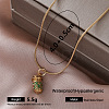 Vintage 304 Stainless Steel Enamel Bottle Pendant Necklaces for Women SV9292-5-1