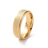 Textured 201 Stainless Steel Flat Finger Ring for Women RJEW-I089-36G-1