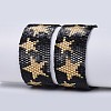 Japanese Seed Beads Woven Braided Bead Bracelets BJEW-P256-E04-1