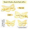 12Pcs 2 Styles Iron Alligator Hair Clips for Women Girls PHAR-SP0001-28A-2