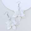 Bohemian Style Petal Patchwork Acrylic Flower Earrings with Water Ripple Design HF8489-3-1