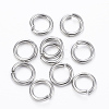 Non-Tarnish 304 Stainless Steel Open Jump Rings X-STAS-H555-08P-1