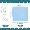 2Pcs Oval Spring Gate Rings FIND-UN0003-34B-3