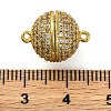 Brass Micro Pave Clear Cubic Zirconia Magnetic Clasps KK-A230-02B-G-3