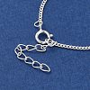 925 Sterling Silver Curb Chain Bracelets for Women BJEW-E101-01S-10-4