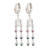 Brass Micro Pave Cubic Zirconia Chandelier Earrings KK-CBA8324-15P-4