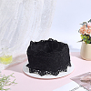 1Pc Polyester Flower Lace and PU Leather Elastic Waist Belts with Plastic Clasps for Women AJEW-HY0003-45-4