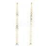 Brass Dangle Stud Earrings EJEW-JE03854-1