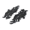 Phoenix Tail Pattern Glass Rhinestone & Mesh Base Fabrics Handwork Embroidery Cloth Sew on Appliques PATC-WH0009-02A-2