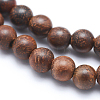 Natural Rosewood Beads Strands X-WOOD-P011-06-10mm-5