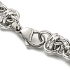 Non-Tarnish 304 Stainless Steel Rope Chain Bracelet BJEW-C042-07P-3