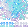 800Pcs 4 Colors Transparent & Luminous Plastic Beads KY-SC0001-88-1