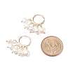 Natural Pearl Dangle Hoop Earrings EJEW-JE04794-02-4