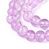 Spray Painted Crackle Glass Beads Strands CCG-Q002-6mm-04-3