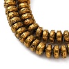 Electroplated Natural Lava Rock Beads Strands G-A256-E01-01F-2