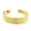 Rack Plating Brass Wide Open Cuff Bangles for Women BJEW-P322-04G-2