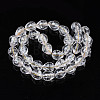 Transparent Crackle Glass Beads Strands GLAA-N051-04-2