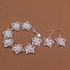 Romantic Silver Plated Brass Bridal Party Jewelry Sets SJEW-BB11306-01-1