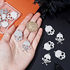 12Pcs 2 Style 201 Stainless Steel Pendants STAS-UN0029-24-2