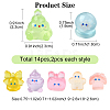 14Pcs 7 Styles Christmas Theme Magic World Luminous Resin Display Decoration FIND-YW0005-81-2