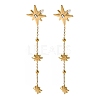 304 Stainless Steel Crystal Rhinestone Star Dangle Stud Earring EJEW-G451-04G-2