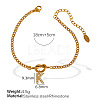 304 Stainless Steel Micro Pave Clear Cubic Zirconia Charm Bracelets WG4D47F-12-1
