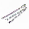 Ion Plating(IP) 304 Stainless Steel Figaro Chain Bracelets Making STAS-S105-JN962-3-3