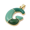 Alloy Enamel Pendants ENAM-S023-01G-G-3