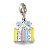 Rack Plating Alloy Colorful Enamel European Dangle Charms PALLOY-A009-14P-1