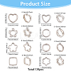 139Pcs 8 Styles CCB Plastic Beads Frames CCB-YW0001-73-2