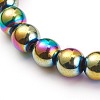 Non-magnetic Synthetic Hematite Beads Stretch Bracelets BJEW-JB05926-3