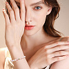 300Pcs 10 Colors Frosted Baking Paint Crackle Glass Beads with Glitter Powder DGLA-LT0001-04-4