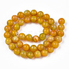 Glass Round Beads Strands GLAA-M044-01K-2