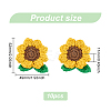 Sunflower Shape Crochet Appliques DIY-FG0004-04-2