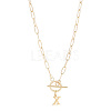 304 Stainless Steel Letter Pendant Necklaces NJEW-LP0001-52X-G-1