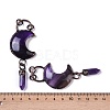 Natural Amethyst Crescent Moon Big Pendants G-B073-04R-04-3