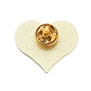 Heart with Paw Print Enamel Pins JEWB-I048-01G-2