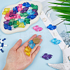 36Pcs 6 Colors Transparent Acrylic Pendants MACR-SC0001-64-3