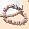 Natural Zebra Jasper Bead Stretch Bracelets X-BJEW-K212-B-035-7