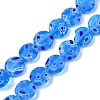 Handmade Millefiori Lampwork Beads Strands LAMP-G166-17B-03-2
