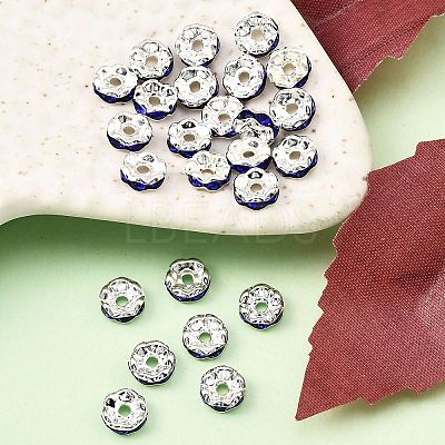 Brass Rhinestone Spacer Beads RB-A014-L6mm-05S-1