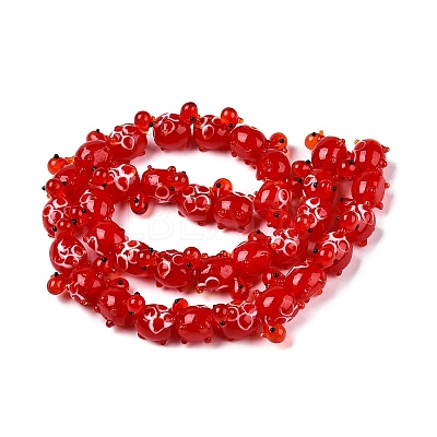 Handmade Lampwork Beads Strands LAMP-N024-36D-1